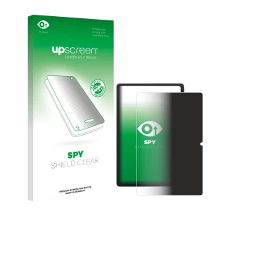 Face avant d’un emballage produit avec le logo de la marque upscreen. À côté, l’appareil Blackview Tab 16 Pro est représenté a