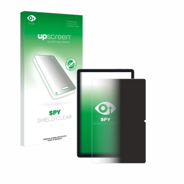 Face avant d’un emballage produit avec le logo de la marque upscreen. À côté, l’appareil Blackview Tab 80 est représenté avec 