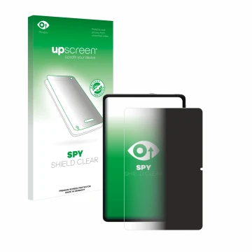 Face avant d’un emballage produit avec le logo de la marque upscreen. À côté, l’appareil Xiaomi Redmi Pad Pro est représenté a