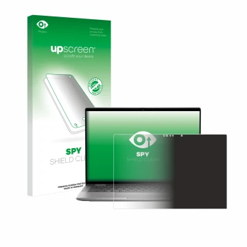 Face avant d’un emballage produit avec le logo de la marque upscreen. À côté, l’appareil Dell Latitude 7350 2-in-1 est représe