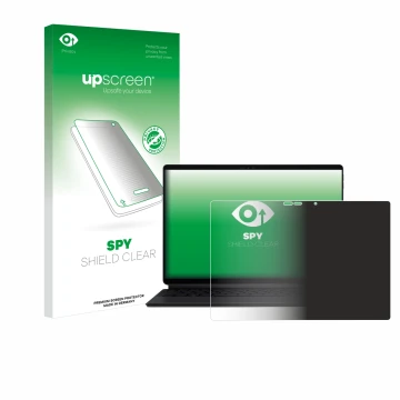 Face avant d’un emballage produit avec le logo de la marque upscreen. À côté, l’appareil ASUS ProArt PZ13 est représenté avec 