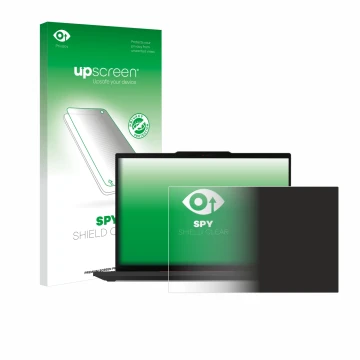 Face avant d’un emballage produit avec le logo de la marque upscreen. À côté, l’appareil Lenovo ThinkPad P14s Gen 5 14