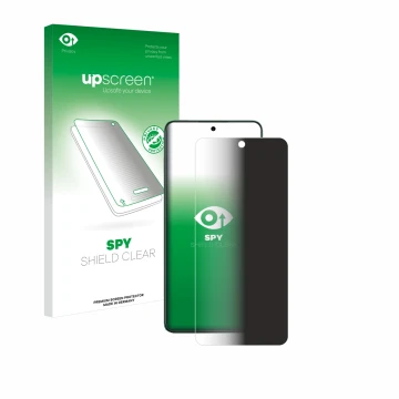 Face avant d’un emballage produit avec le logo de la marque upscreen. À côté, l’appareil Oppo Reno 12 F 5G est représenté avec