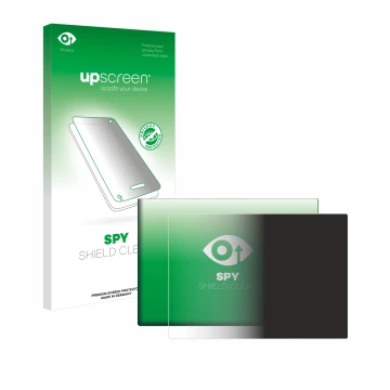 Face avant d’un emballage produit avec le logo de la marque upscreen. À côté, l’appareil G-STORY 10.1