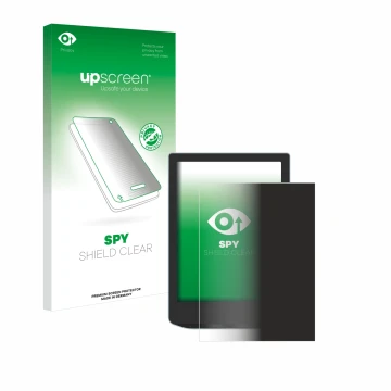 Face avant d’un emballage produit avec le logo de la marque upscreen. À côté, l’appareil Vivlio Light HD Color est représenté 