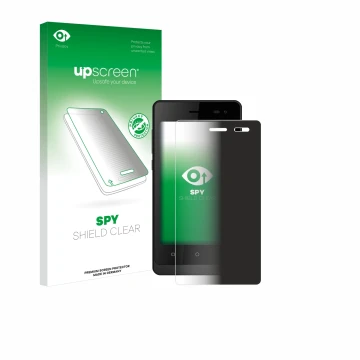 Face avant d’un emballage produit avec le logo de la marque upscreen. À côté, l’appareil Logicom Wave 2 est représenté avec la
