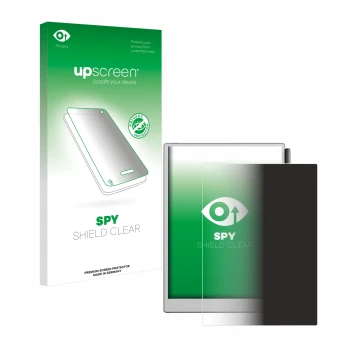 Face avant d’un emballage produit avec le logo de la marque upscreen. À côté, l’appareil reMarkable Paper Pro est représenté a