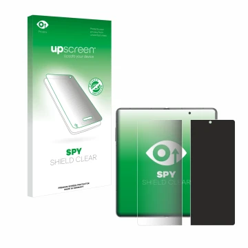 Face avant d’un emballage produit avec le logo de la marque upscreen. À côté, l’appareil Honor Magic V3 (inneres Display) est 