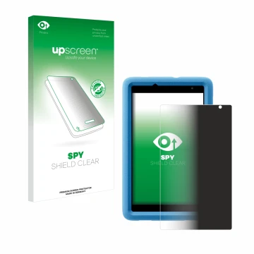 Face avant d’un emballage produit avec le logo de la marque upscreen. À côté, l’appareil Blackview Tab A5 Kids est représenté 