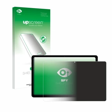 Face avant d’un emballage produit avec le logo de la marque upscreen. À côté, l’appareil HMD T21 est représenté avec la protec