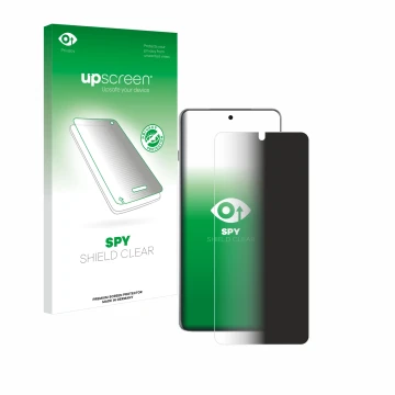 Face avant d’un emballage produit avec le logo de la marque upscreen. À côté, l’appareil Oppo Find X8 Pro est représenté avec 