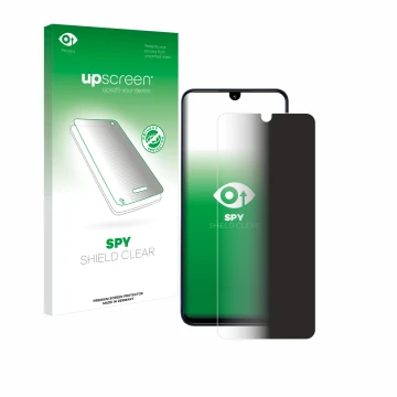 Face avant d’un emballage produit avec le logo de la marque upscreen. À côté, l’appareil Xiaomi Redmi 14C est représenté avec 