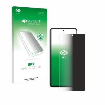 Face avant d’un emballage produit avec le logo de la marque upscreen. À côté, l’appareil ASUS ROG Phone 8 Pro Edition est repr
