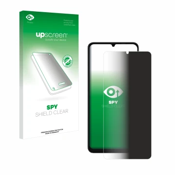 Face avant d’un emballage produit avec le logo de la marque upscreen. À côté, l’appareil Ulefone Note 20 Pro est représenté av