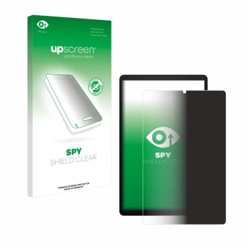 Face avant d’un emballage produit avec le logo de la marque upscreen. À côté, l’appareil Acer Iconia Tab A10 10.1