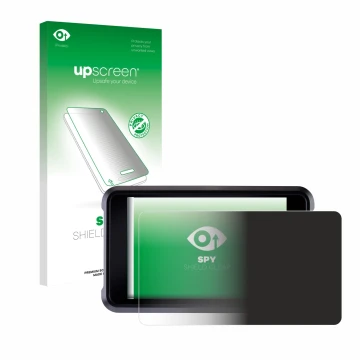 Face avant d’un emballage produit avec le logo de la marque upscreen. À côté, l’appareil Atomos Shogun Classic est représenté 