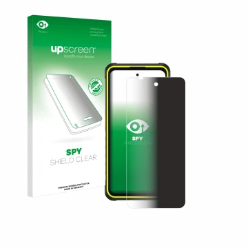 Face avant d’un emballage produit avec le logo de la marque upscreen. À côté, l’appareil Ulefone Armor X31 Pro 5G est représen