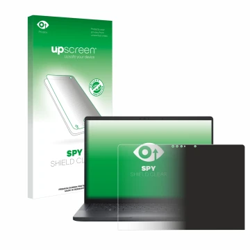 Face avant d’un emballage produit avec le logo de la marque upscreen. À côté, l’appareil Dell Pro 13 Premium est représenté av