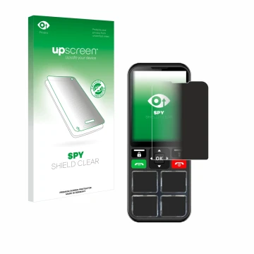 Face avant d’un emballage produit avec le logo de la marque upscreen. À côté, l’appareil Geemarc CL8000 est représenté avec la