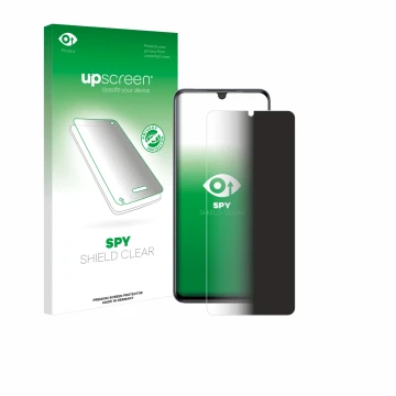 Face avant d’un emballage produit avec le logo de la marque upscreen. À côté, l’appareil ZTE Blade V70 Max est représenté avec