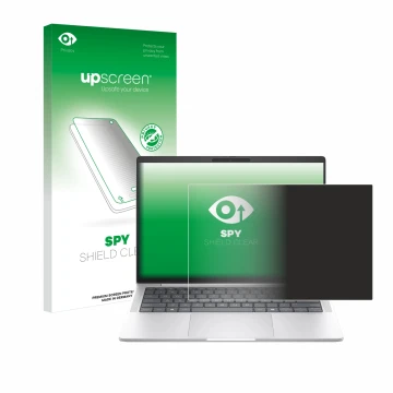 Face avant d’un emballage produit avec le logo de la marque upscreen. À côté, l’appareil HP EliteBook 1040 G11 est représenté 