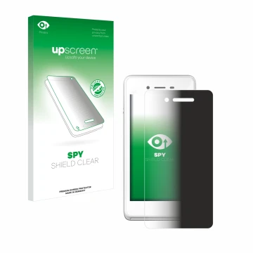Face avant d’un emballage produit avec le logo de la marque upscreen. À côté, l’appareil Pax A50 wallee est représenté avec la