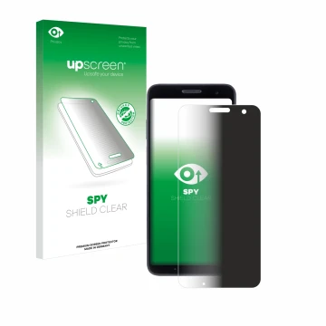 Face avant d’un emballage produit avec le logo de la marque upscreen. À côté, l’appareil Honeywell CT37 est représenté avec la