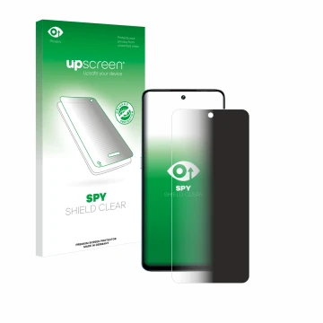 Face avant d’un emballage produit avec le logo de la marque upscreen. À côté, l’appareil Umidigi Note 100 est représenté avec 