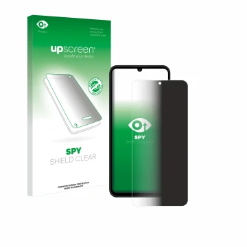 Face avant d’un emballage produit avec le logo de la marque upscreen. À côté, l’appareil ZTE Blade A55 est représenté avec la 