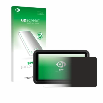 Face avant d’un emballage produit avec le logo de la marque upscreen. À côté, l’appareil Atomos Shinobi Go est représenté avec