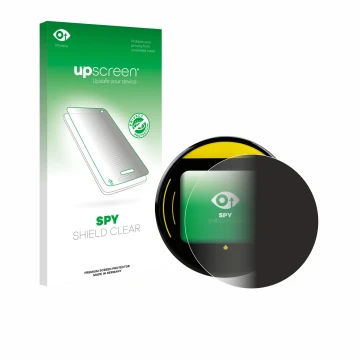 Face avant d’un emballage produit avec le logo de la marque upscreen. À côté, l’appareil Nayax Onyx est représenté avec la pro