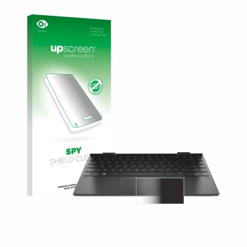 Face avant d’un emballage produit avec le logo de la marque upscreen. À côté, l’appareil HP Envy x360 (13-X) (UNIQUEMENT Touch