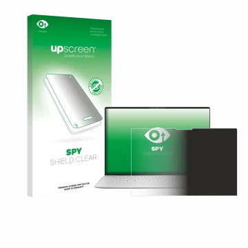 Face avant d’un emballage produit avec le logo de la marque upscreen. À côté, l’appareil Dell XPS 13 9350 2024 est représenté 