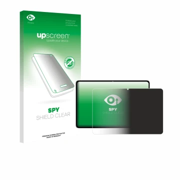 Face avant d’un emballage produit avec le logo de la marque upscreen. À côté, l’appareil Nubia Pad Pro est représenté avec la 