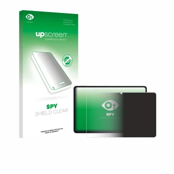 Face avant d’un emballage produit avec le logo de la marque upscreen. À côté, l’appareil Honor Pad 10 est représenté avec la p