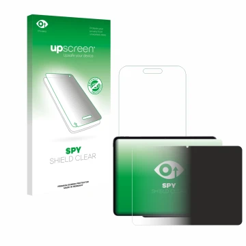 Face avant d’un emballage produit avec le logo de la marque upscreen. À côté, l’appareil OnePlus Pad 3 est représenté avec la 