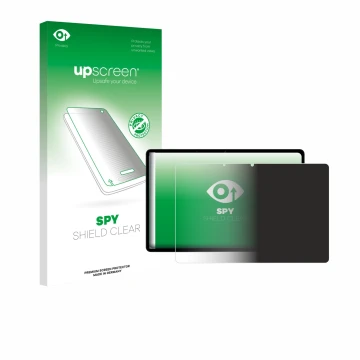Face avant d’un emballage produit avec le logo de la marque upscreen. À côté, l’appareil Oppo Pad SE est représenté avec la pr