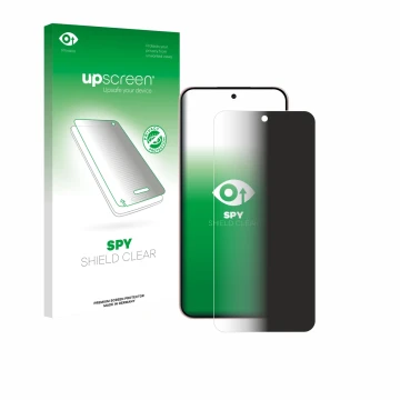 Face avant d’un emballage produit avec le logo de la marque upscreen. À côté, l’appareil Oppo Reno 14 F est représenté avec la