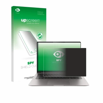 Face avant d’un emballage produit avec le logo de la marque upscreen. À côté, l’appareil Honor MagicBook Pro 14 est représenté