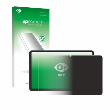 Face avant d’un emballage produit avec le logo de la marque upscreen. À côté, l’appareil Doogee V Pad 12