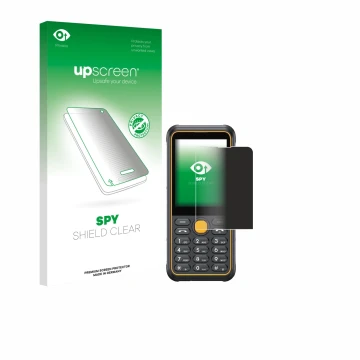 Face avant d’un emballage produit avec le logo de la marque upscreen. À côté, l’appareil Ulefone Armor Mini 4 est représenté a