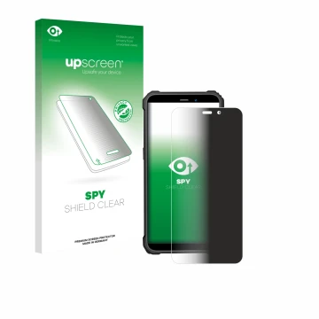 Face avant d’un emballage produit avec le logo de la marque upscreen. À côté, l’appareil Oukitel WP32 Pro est représenté avec 