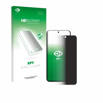 Face avant d’un emballage produit avec le logo de la marque upscreen. À côté, l’appareil Vivo X200 FE est représenté avec la p