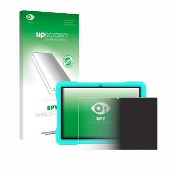 Face avant d’un emballage produit avec le logo de la marque upscreen. À côté, l’appareil UJJ U8 est représenté avec la protect