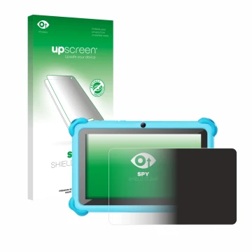 Face avant d’un emballage produit avec le logo de la marque upscreen. À côté, l’appareil zcobro KIDS710 7