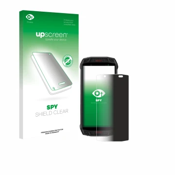 Face avant d’un emballage produit avec le logo de la marque upscreen. À côté, l’appareil Ulefone Armor 15 est représenté avec 