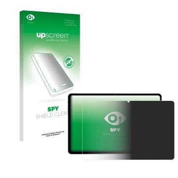 Face avant d’un emballage produit avec le logo de la marque upscreen. À côté, l’appareil Acepad HIGH Tablet 12
