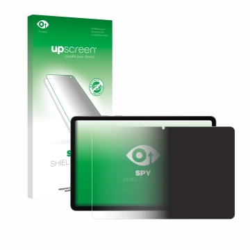 Face avant d’un emballage produit avec le logo de la marque upscreen. À côté, l’appareil Samsung Galaxy Tab S11 est représenté