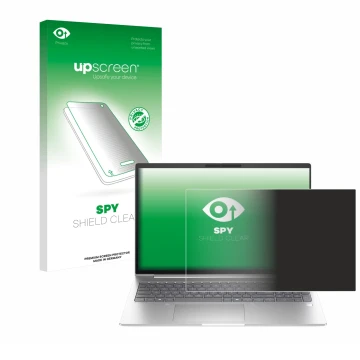 Face avant d’un emballage produit avec le logo de la marque upscreen. À côté, l’appareil HP EliteBook 6 G1i 13 est représenté 