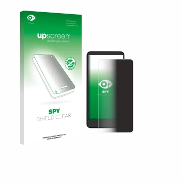 Face avant d’un emballage produit avec le logo de la marque upscreen. À côté, l’appareil Xiaomi Moaan InkPalm Mini Plus 2 est 